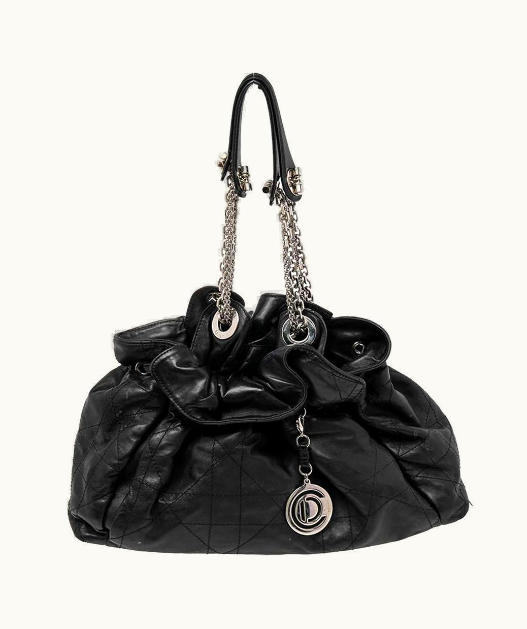 Dior Dior Black Cannage Leather Le Trente Hobo UZ0569134