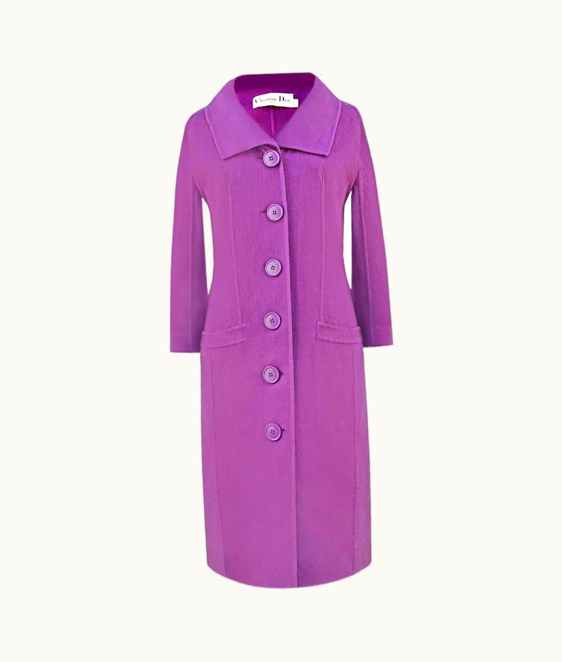 Dior Christian Dior Purple Cashmere Coat