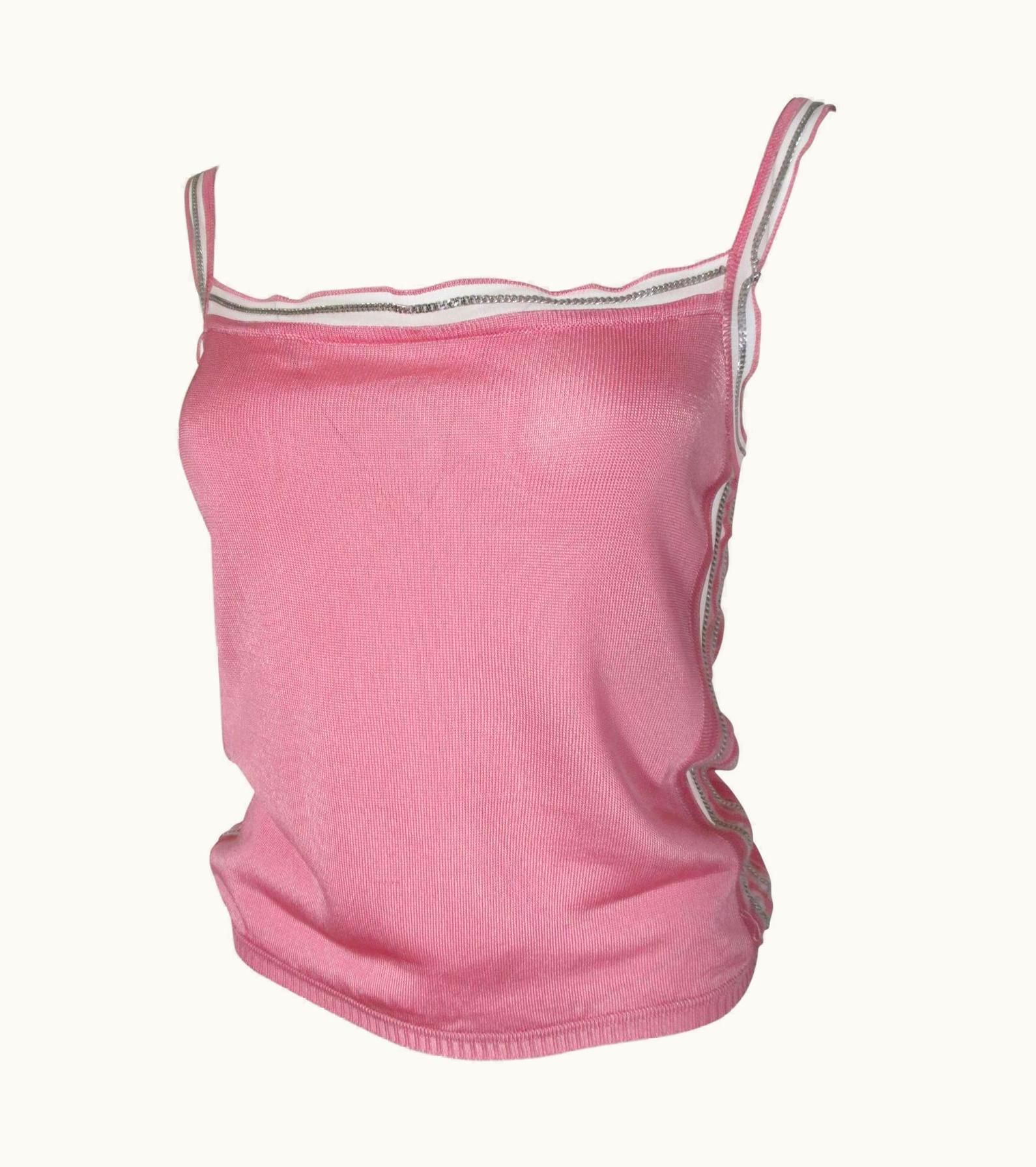 Dior Christian Dior Paris Pink Silver Metal Top