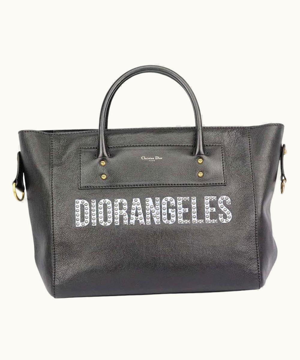 Christian Dior Diorangeles Studded Leather Tote Bag