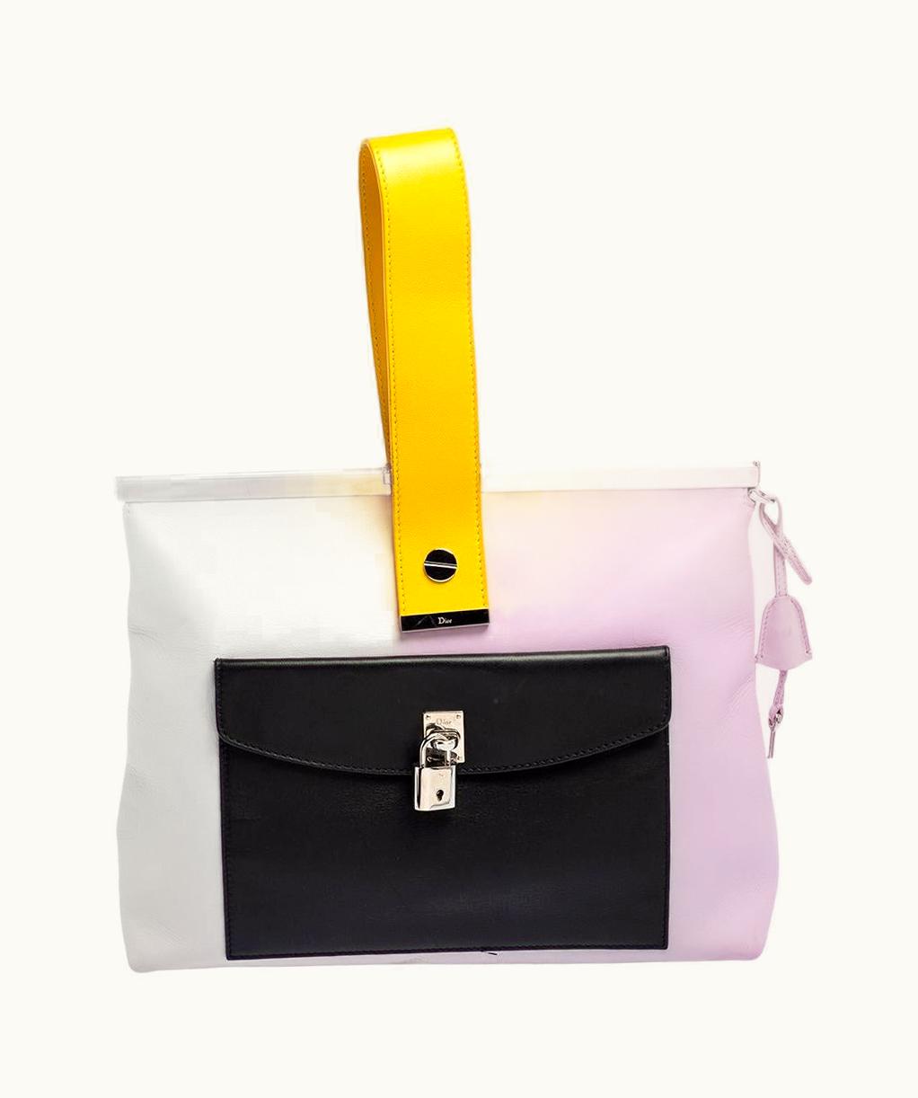 Dior Dior Multicolor Leather Patch Pocket Oversized Clutch UZ0569203