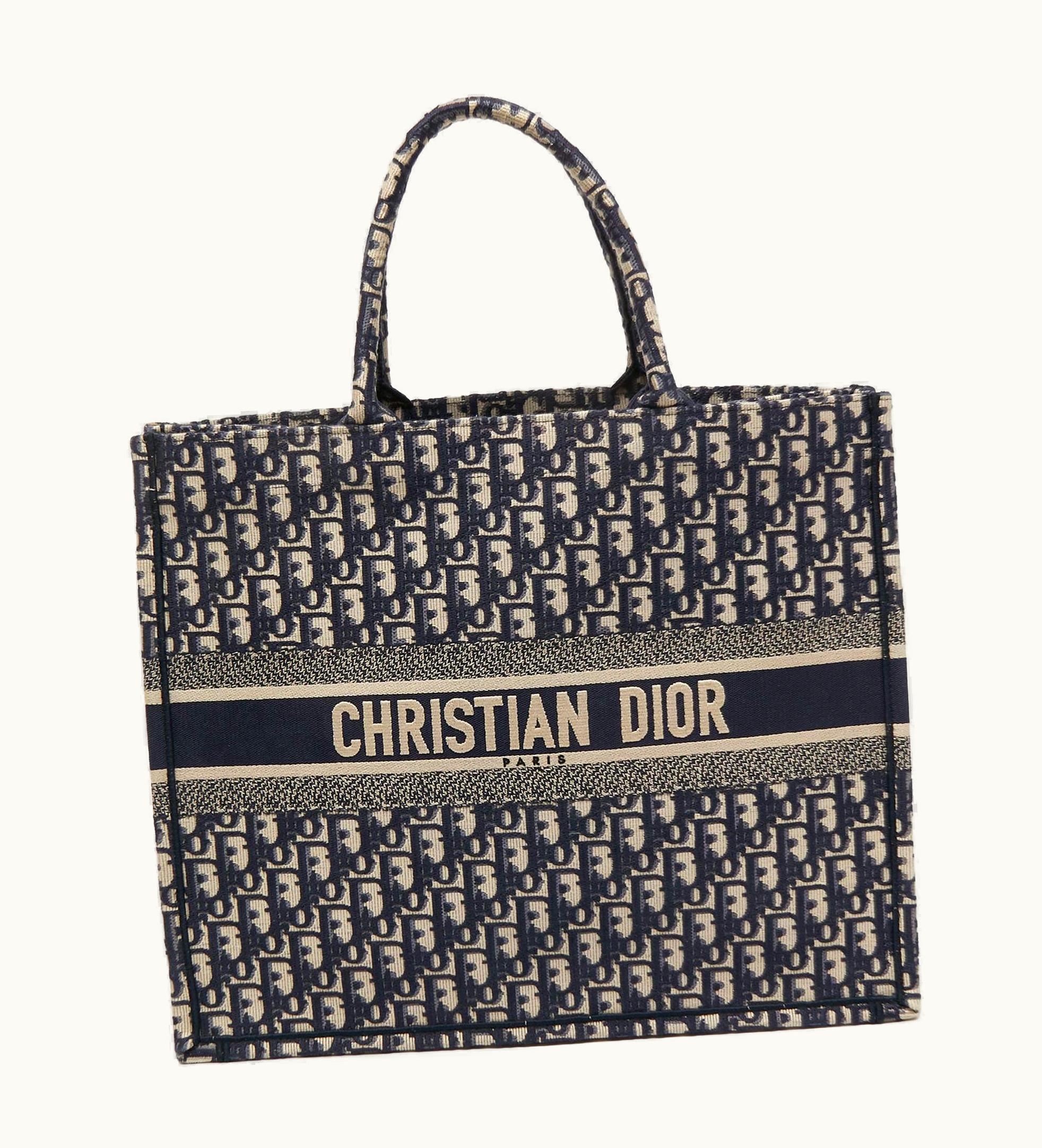 Dior Dior Blue Oblique Canvas Large Book Tote UZ0569257