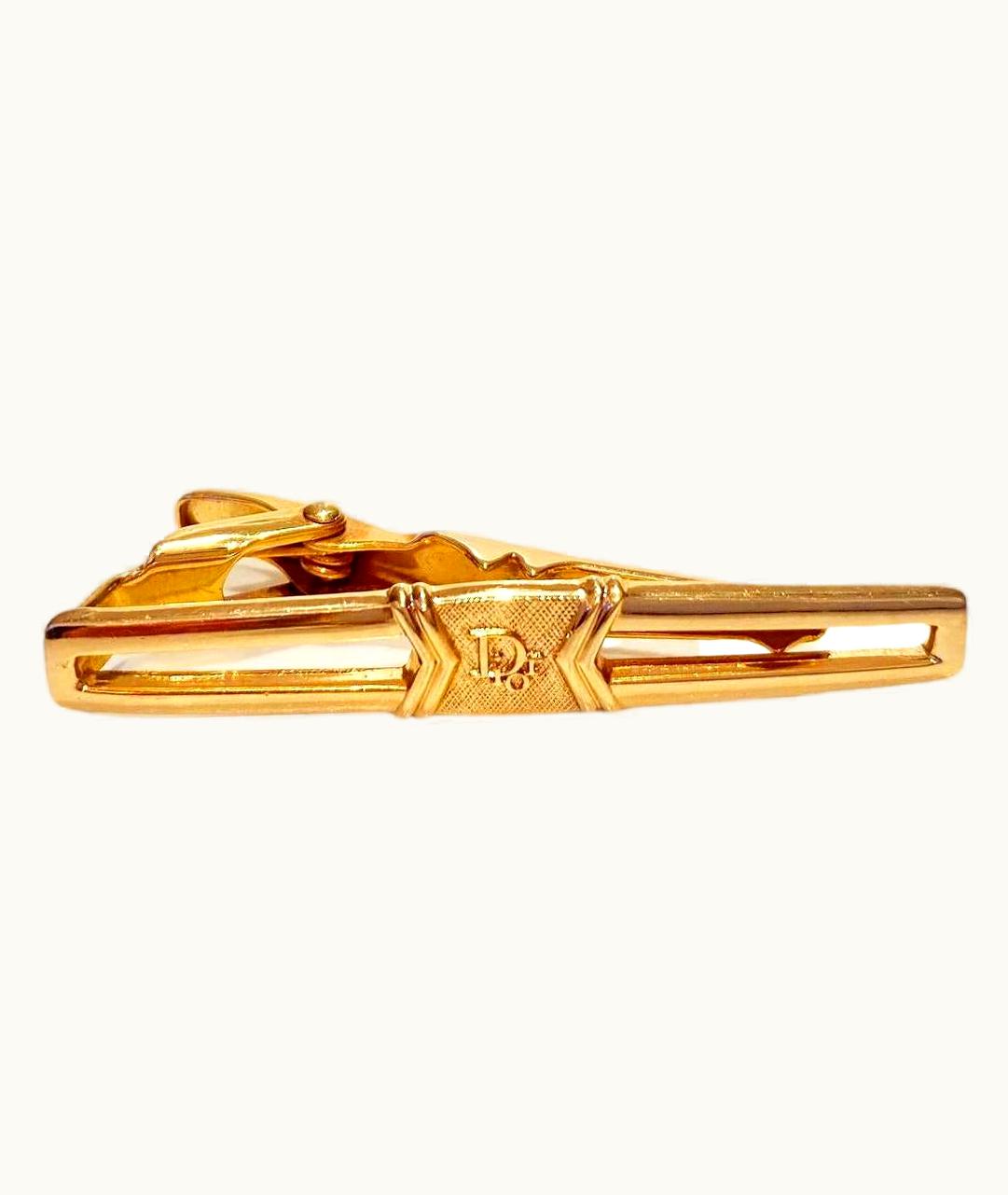 Dior 1980s Christian Dior Gold Plated Tie Paper Clip