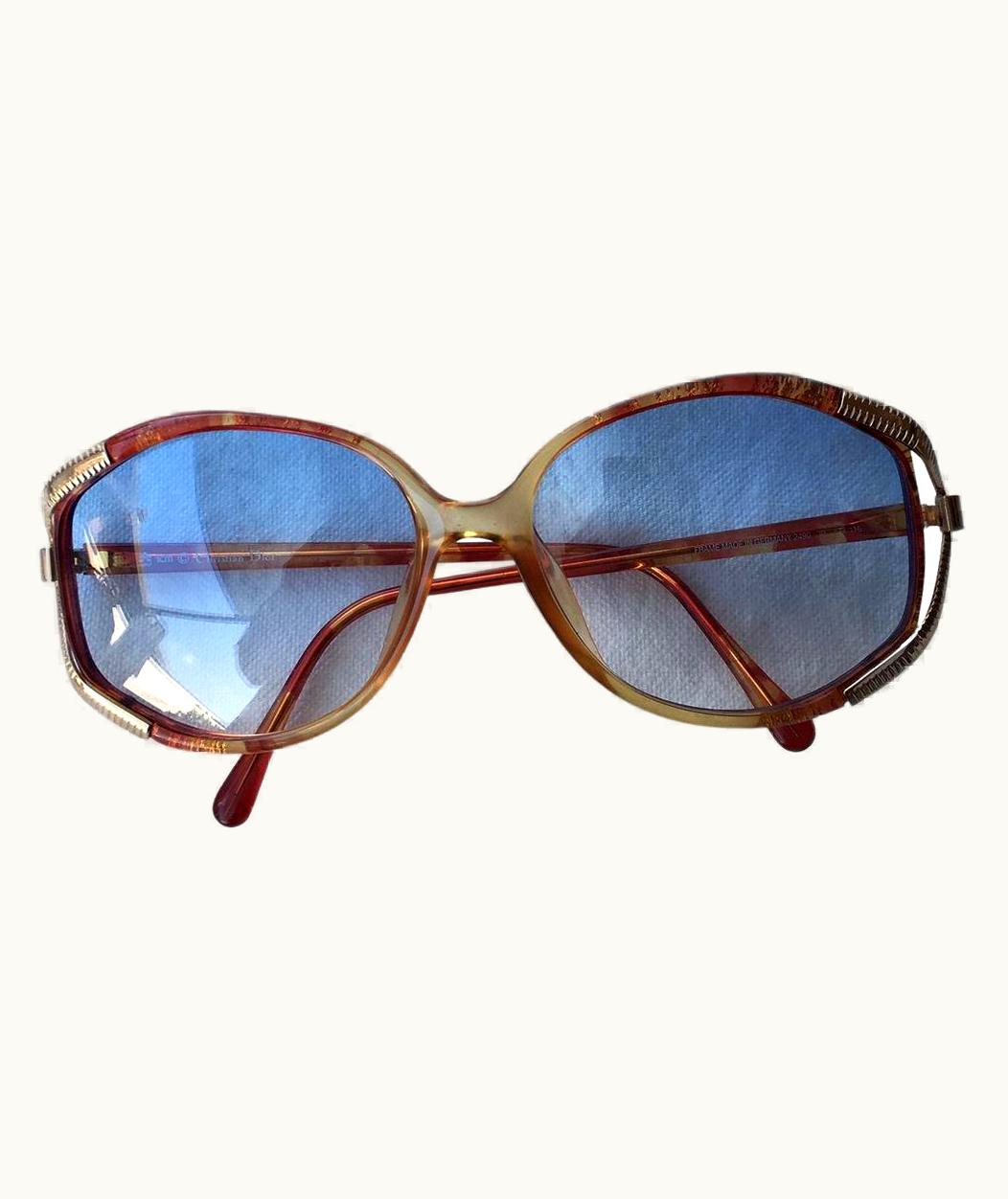 Dior Christian Dior Copper Frame Oversized Sunglasses In Brown