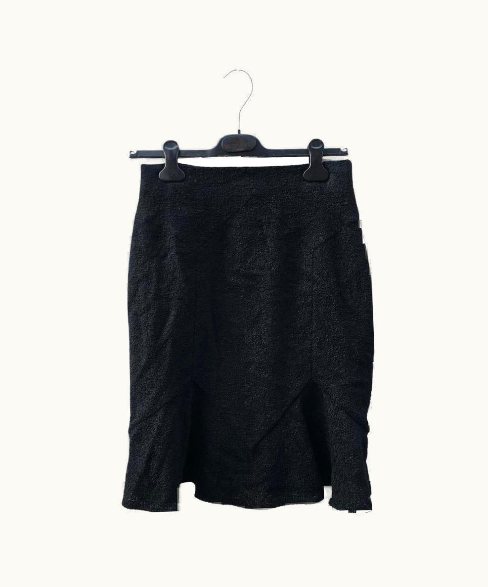 Dior Dior Wool Mid-Length Skirt In Black