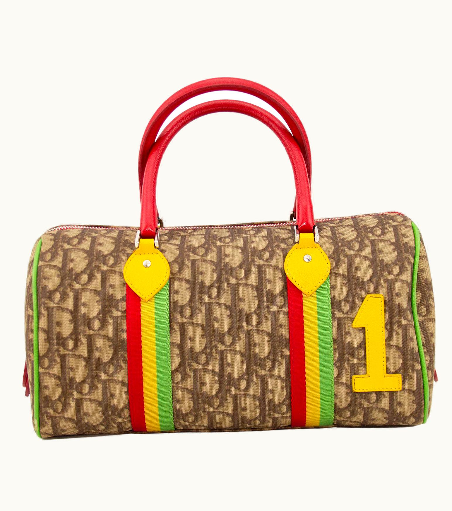 Dior Early 2000s Christian Dior Rasta Collection Boston Bag