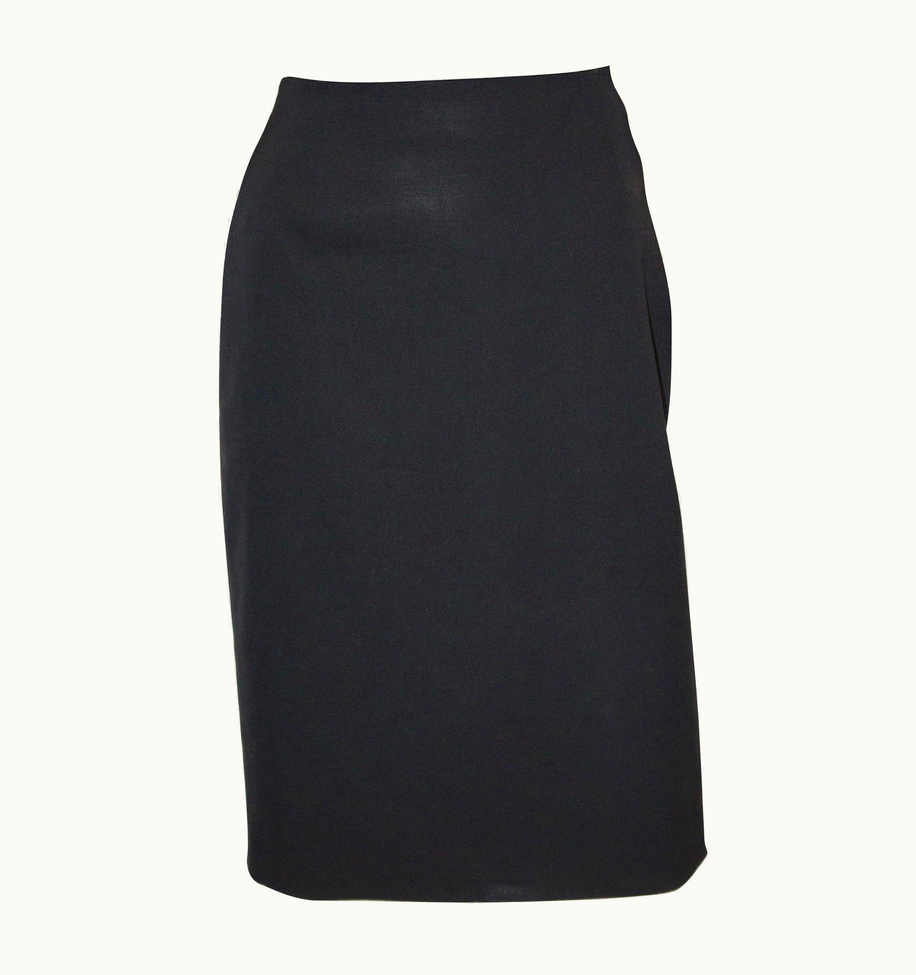 Dior Christian Dior Black Wool Skirt