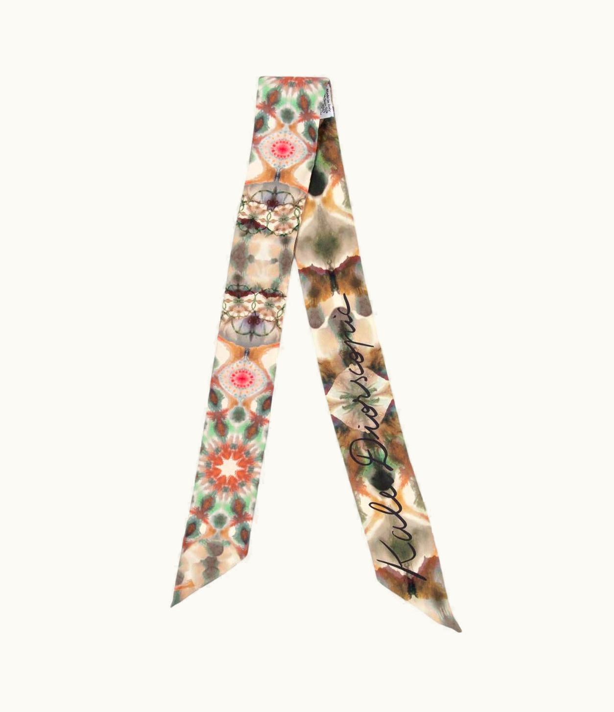 Dior Christian Dior Multicoloured Silk Kaleidiorscopic Mitzah Bandana Scarf
