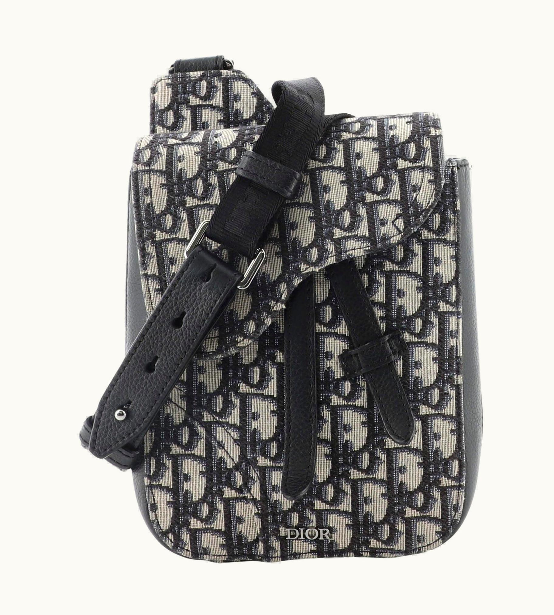 Dior Christian Dior Saddle Rectangular Crossbody Pouch Oblique Canvas