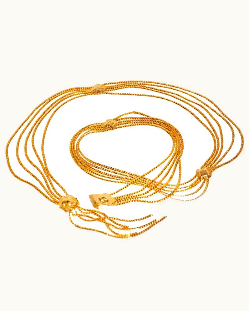 Dior Christian Dior Gilded Gold Hardware Evening Belt