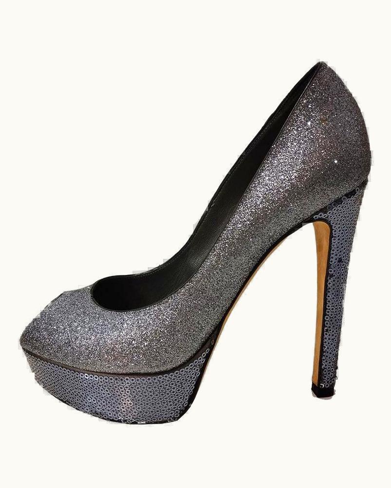 Dior Christian Dior Glitter Open Toe