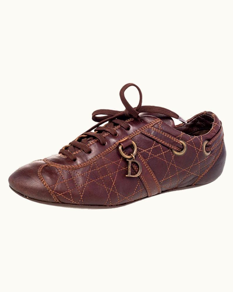 Dior Dior Brown Leather Low Top Sneakers