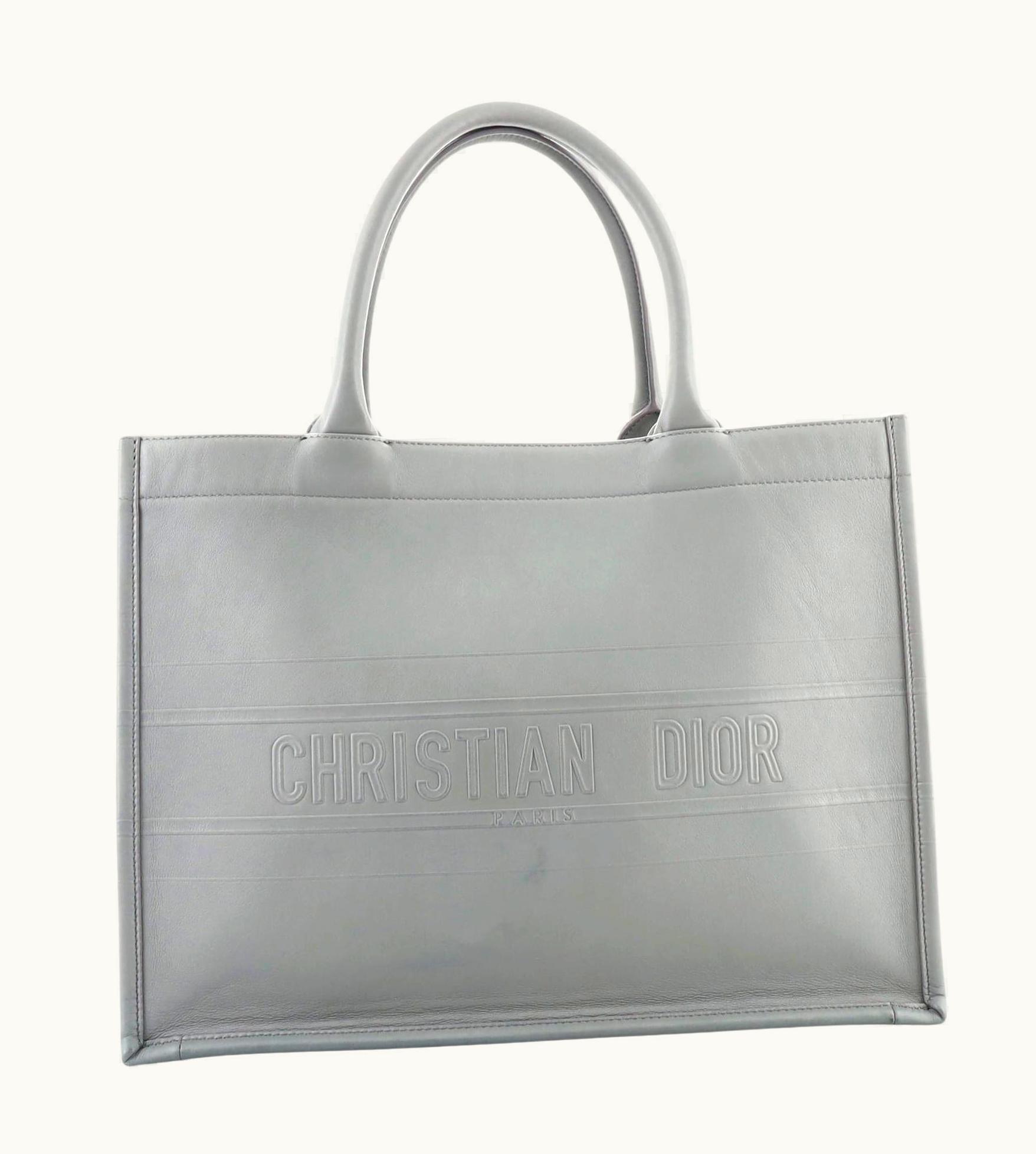 Dior Christian Dior Book Tote Embossed Leather Medium