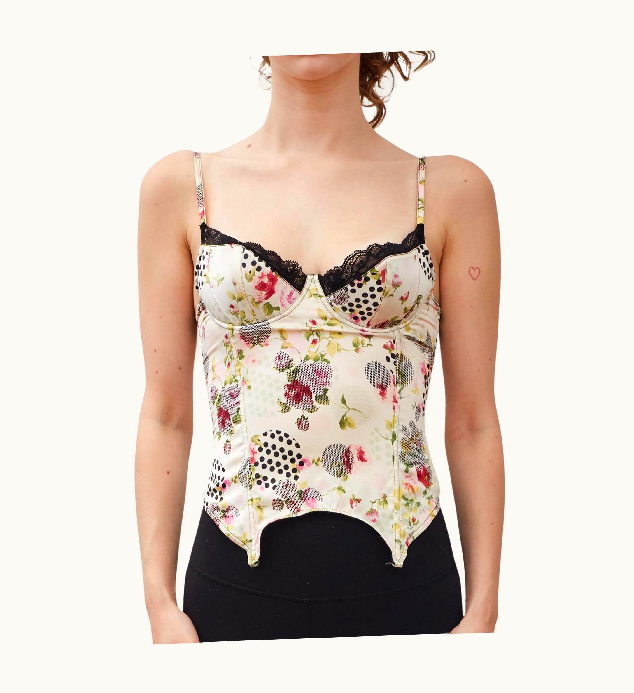 Dior Dior Floral Cream Bustier And Bottom (Small 34b)