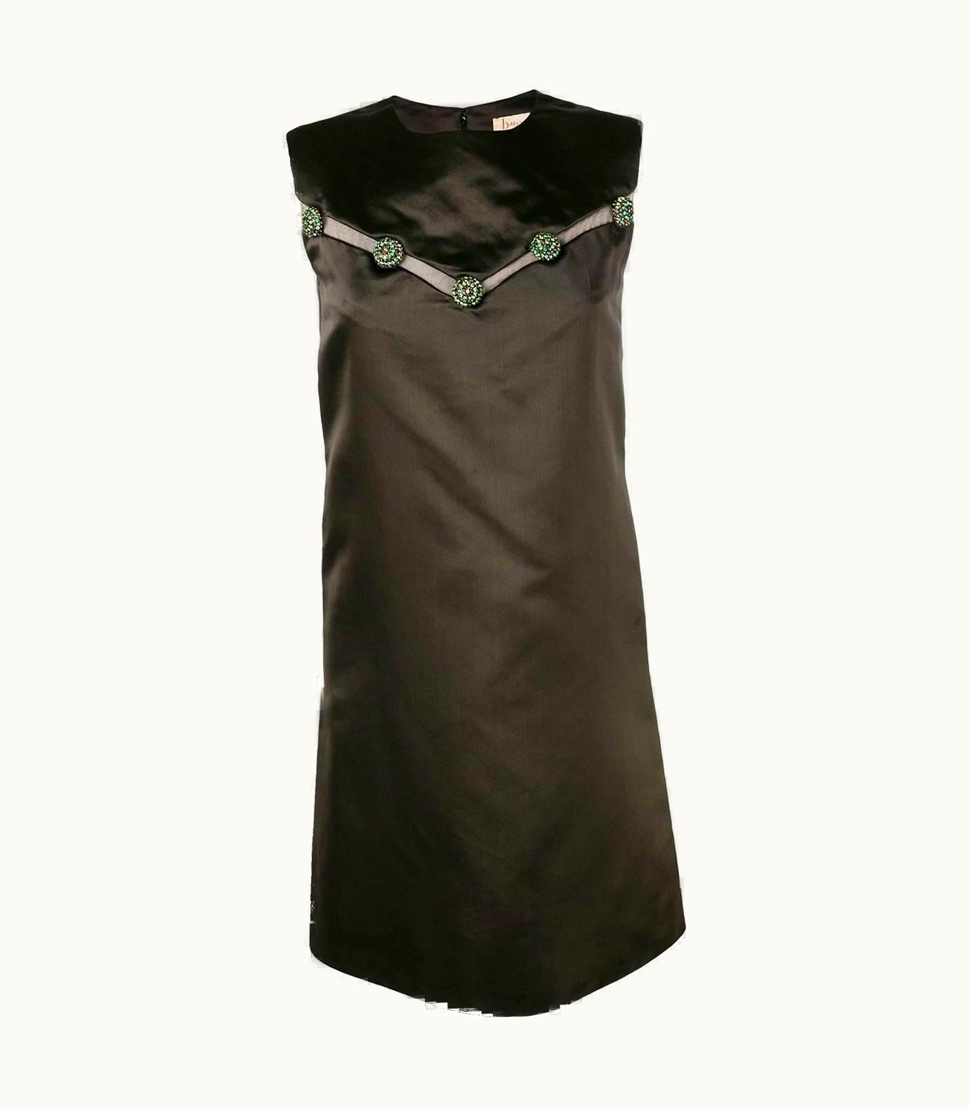 Dior 1960' Christian Dior Brown Haute Couture Dress