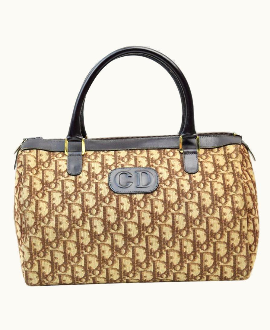 Dior Dior Rare Brown Monogram Trotter Boston Bag