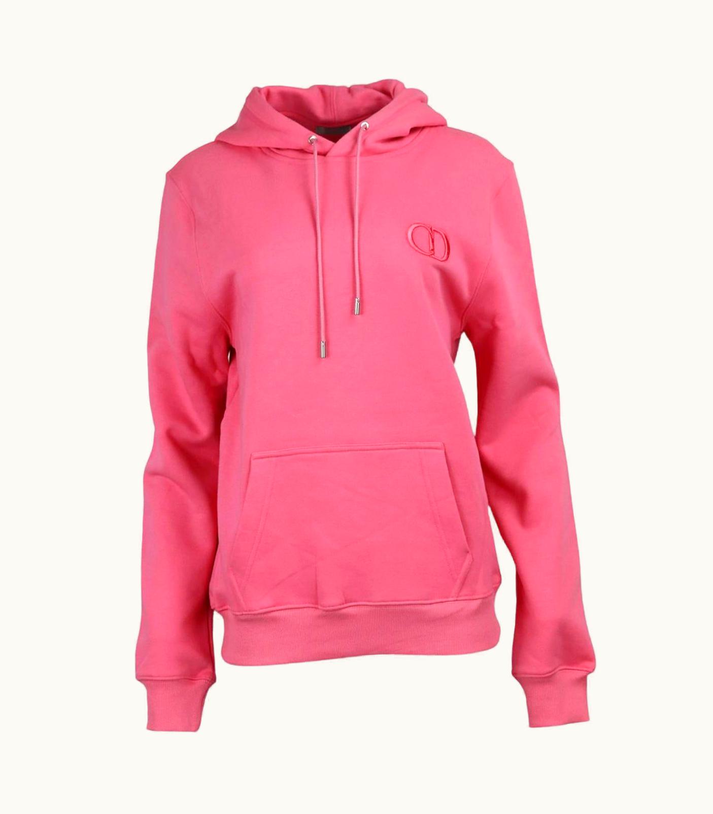 Dior Christian Dior Logo Embroidered Cotton Jersey Hoodie Meduim