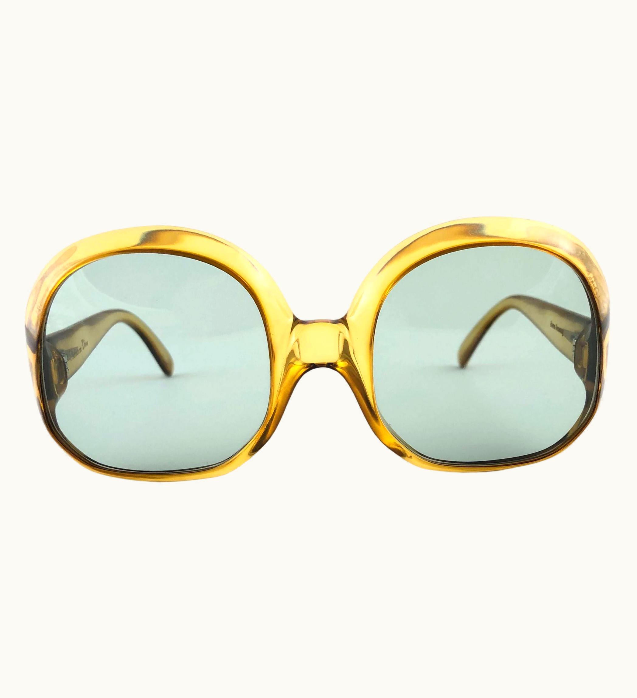 Dior Vintage Christian Dior C03 Amber Translucent Sunglasses Optyl 1960' Austria