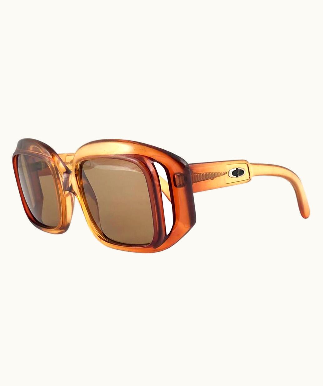 Dior Vintage Christian Dior C05 Amber Translucent Sunglasses Optyl 1960' Austria
