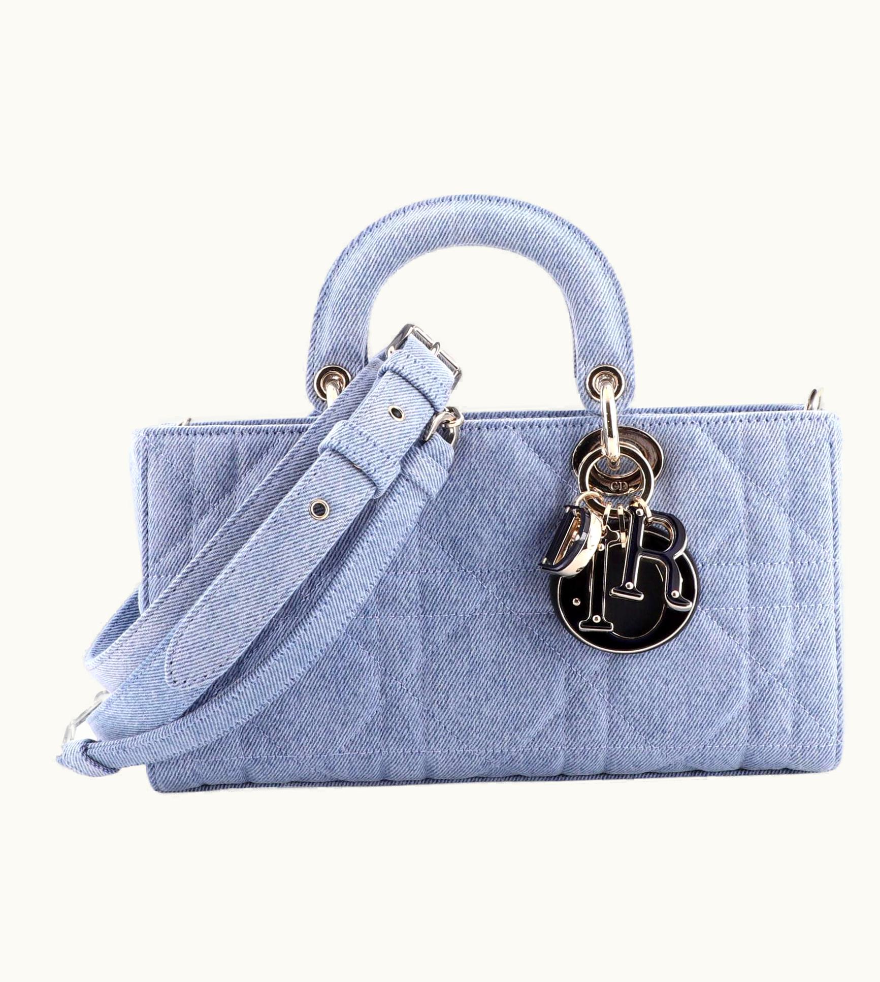 Dior Christian Dior Lady D-Joy Bag Cannage Quilt Denim