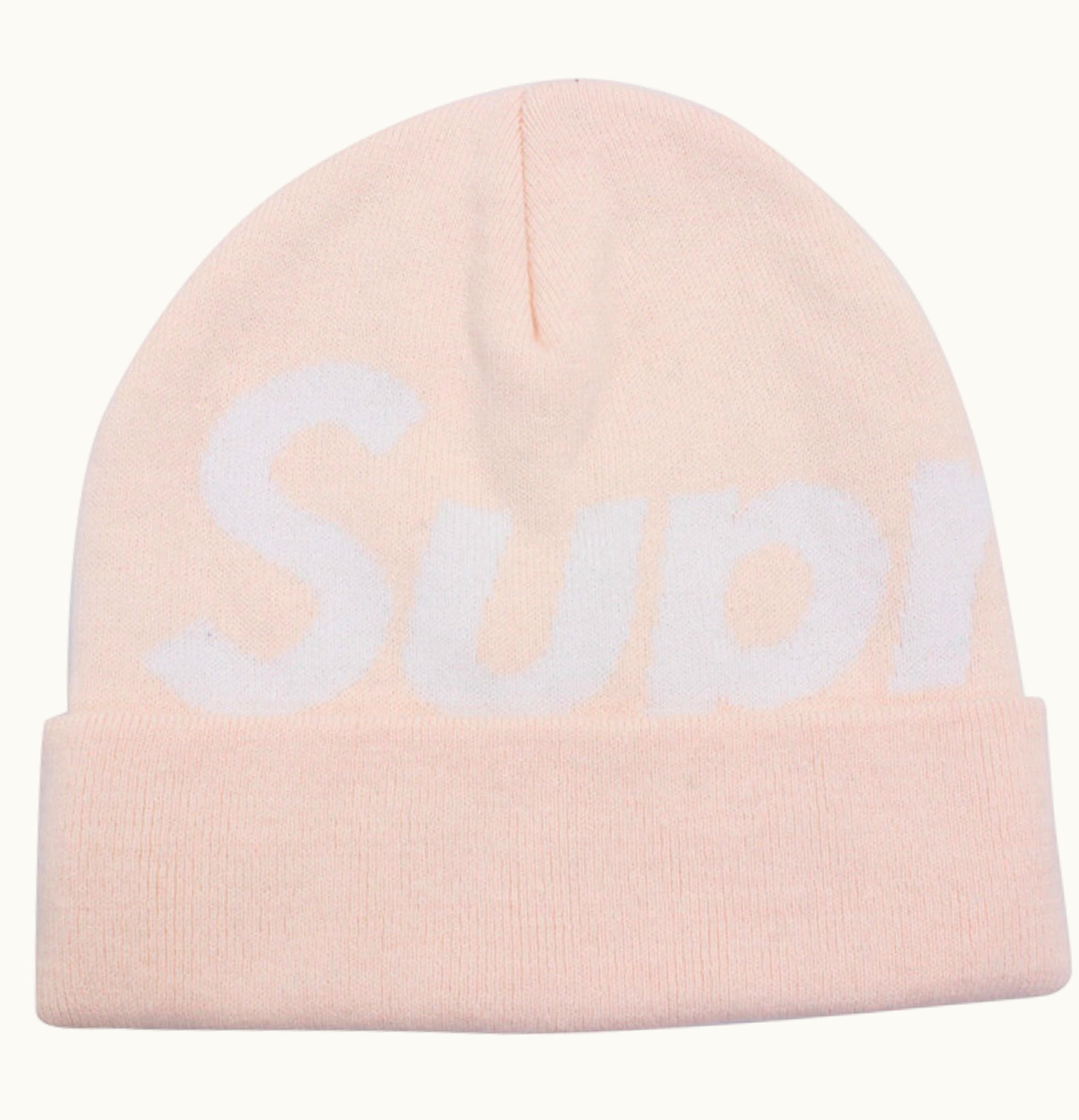 Supreme Supreme Big Logo Beanie Pink