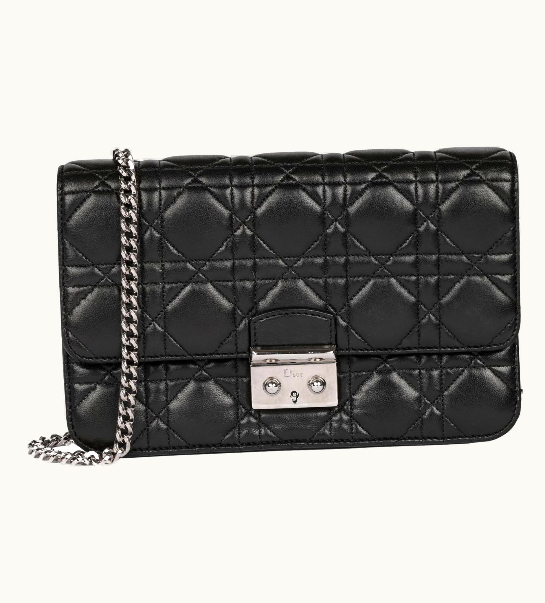 Dior Christian Dior Black Quilted Lambskin Miss Dior Flap Bag