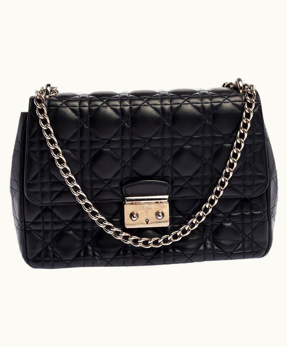 Dior Dior Navy Blue Cannage Leather Medium Miss Dior Flap Bag UZ0569908