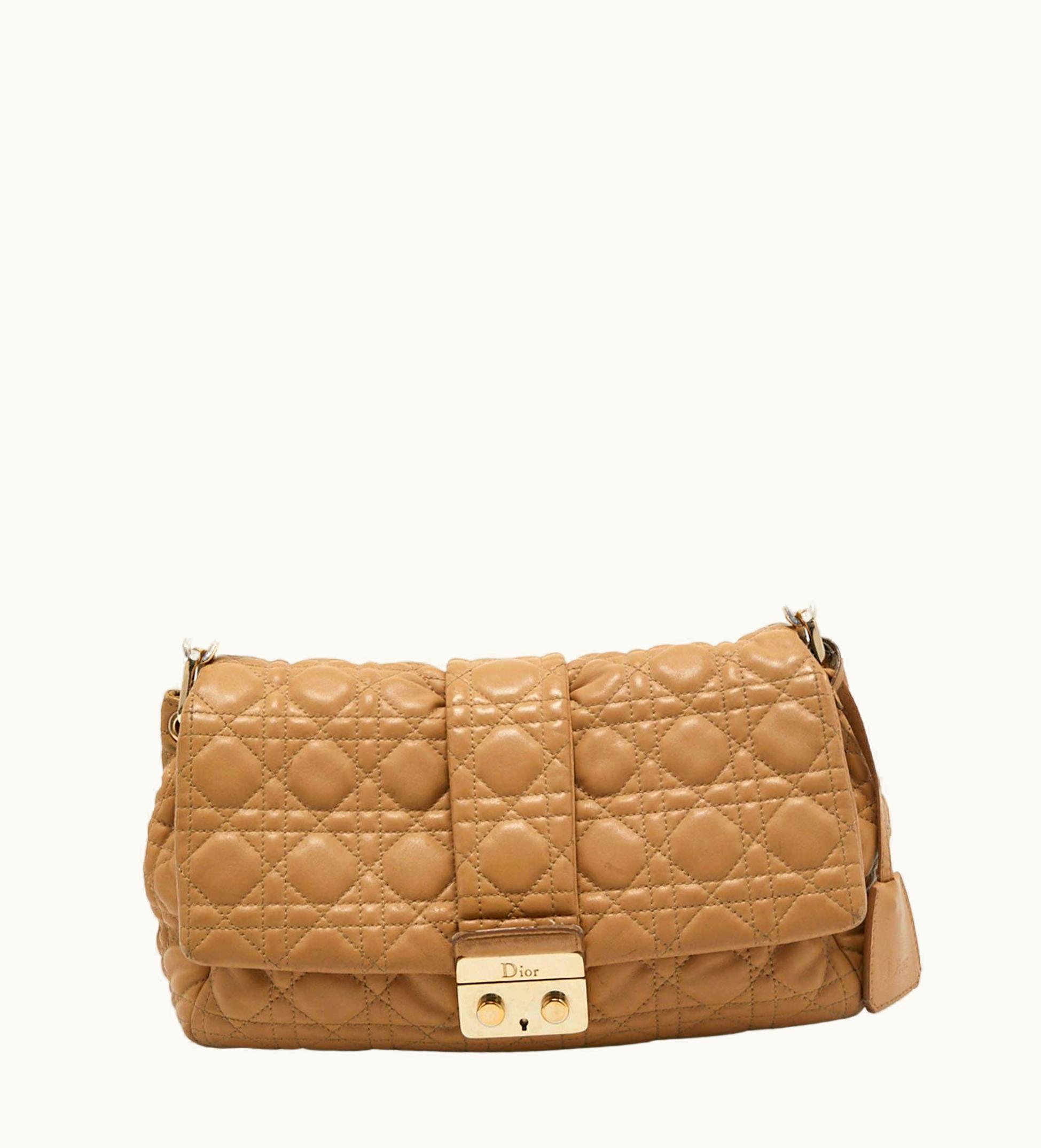 Dior Dior Beige Cannage Leather Large Miss Dior Flap Bag UZ0569911