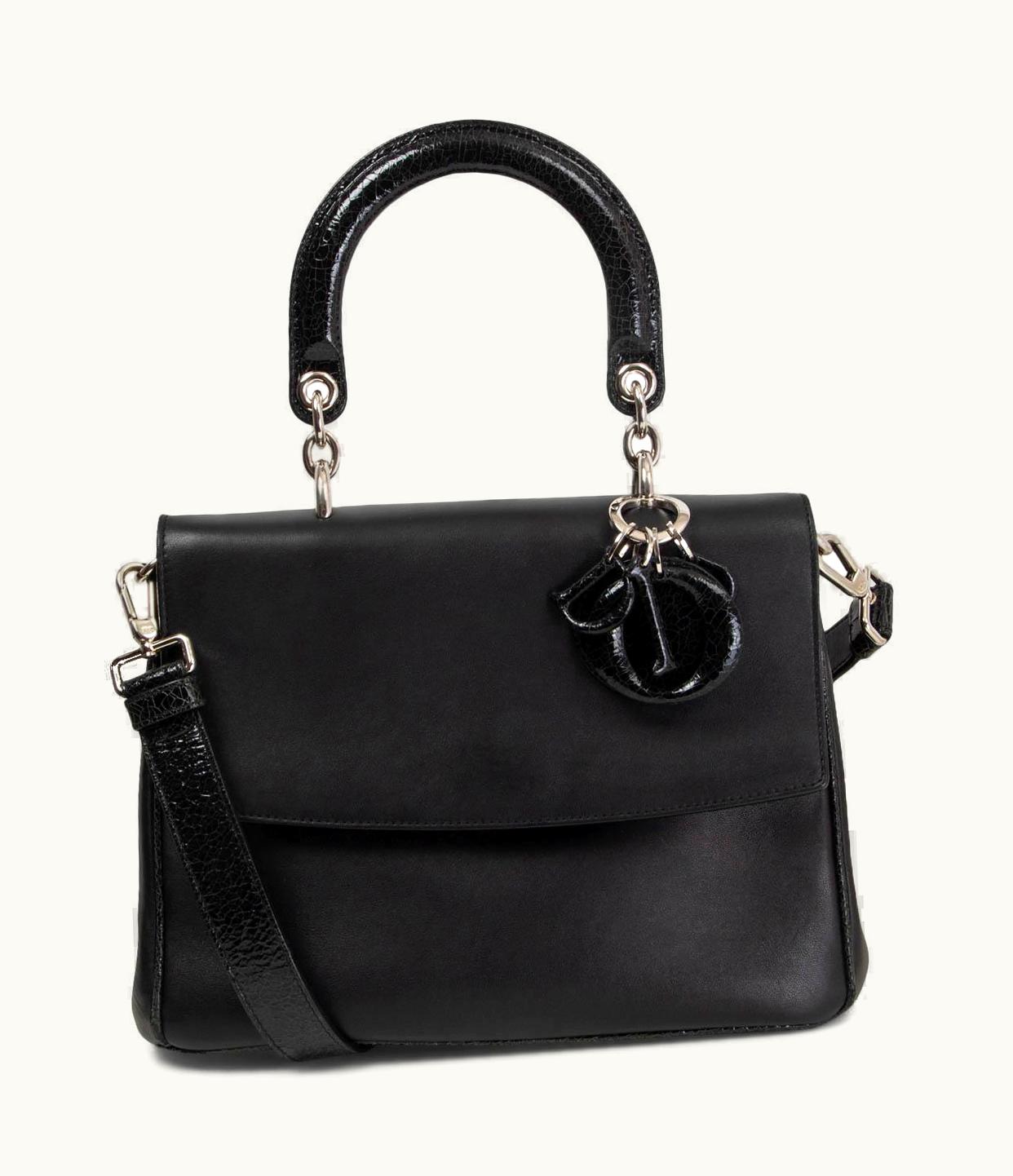 Dior Christian Dior Black Leather Be Dior Medium Flap Shoulder Bag