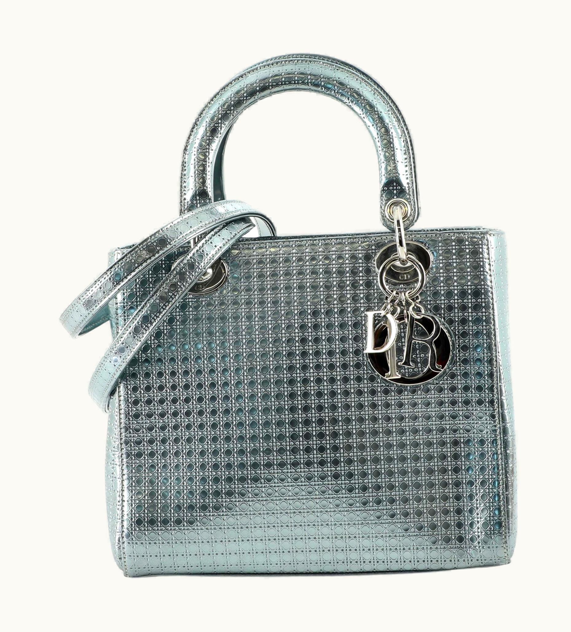 Dior Christian Dior Lady Dior Bag Micro Cannage Metallic Calfskin Medium UZ0569942