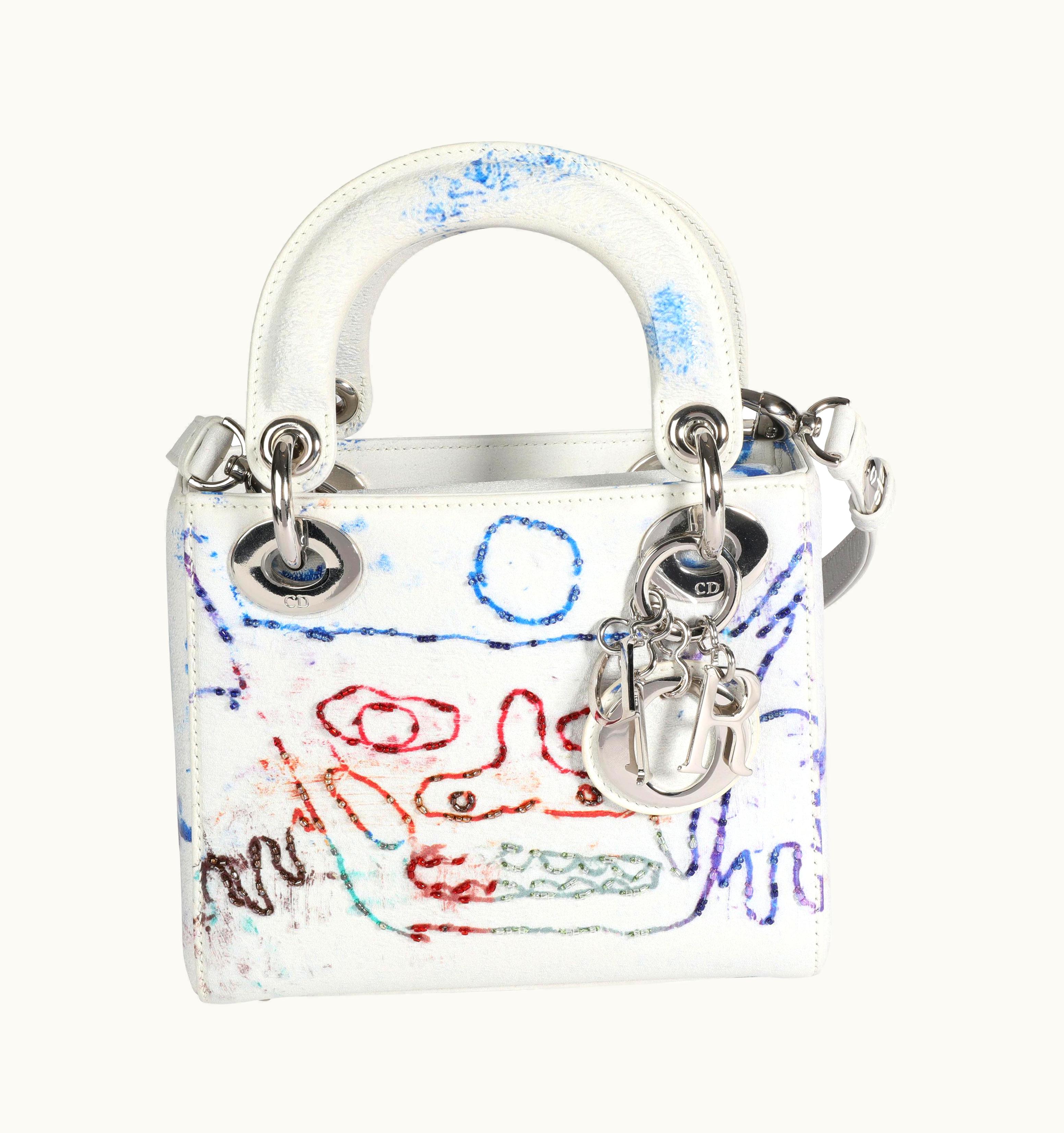 Dior Dior Spencer Sweeney Limited Edition Multicolor Mini Lady Dior Bag