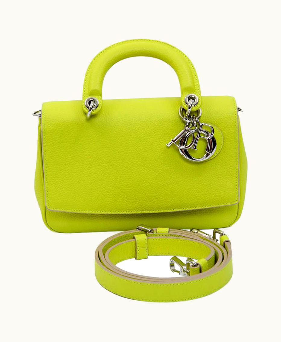 Dior Christian Dior 'Be Dior' Bag In Acid Green Color Taurillon Leather