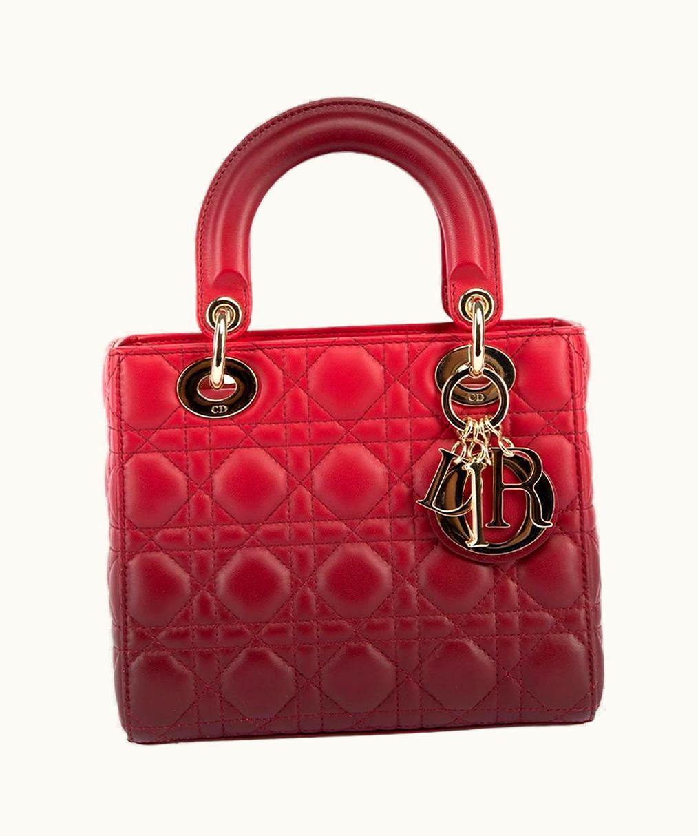Dior Christian Dior Women' Small Red Gradient Cannage My ABCDior Lady Dior