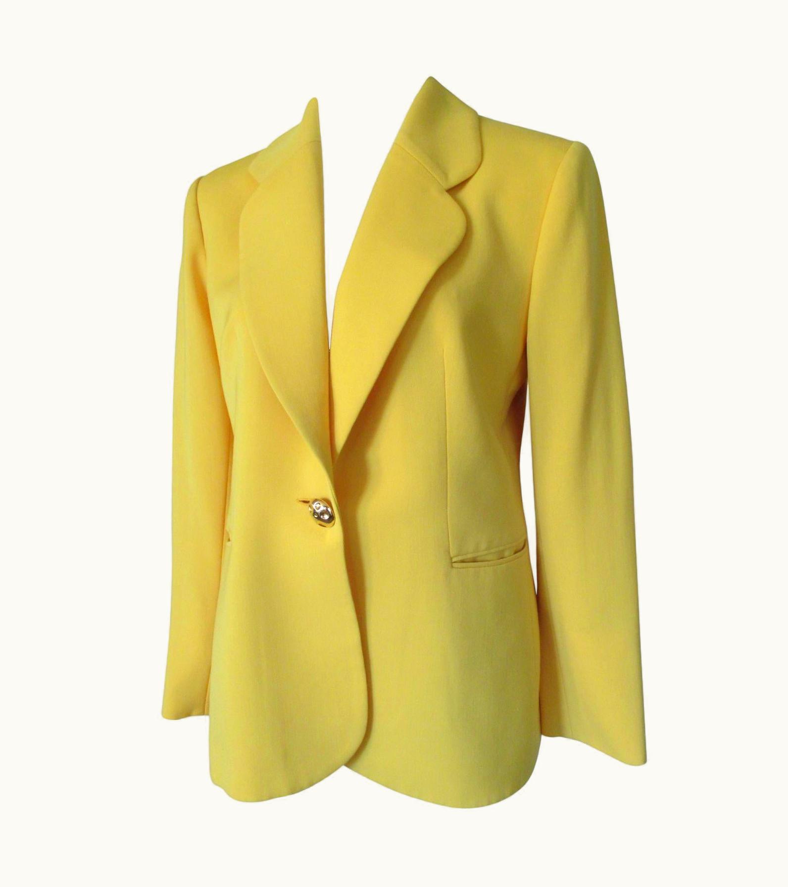 Dior Christian Dior Paris Yellow Blazer