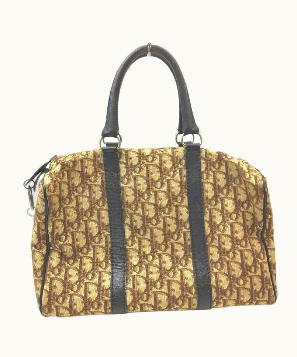 Dior Christian Dior Brown Monogram Trotter Boston Duffle