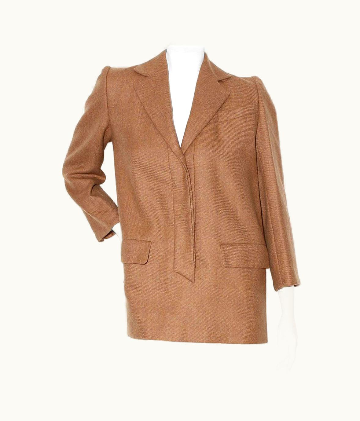 Dior Christian Dior Haute Couture By Marc Bohan Fall 1982 Mohair Blend Tunic Blazer