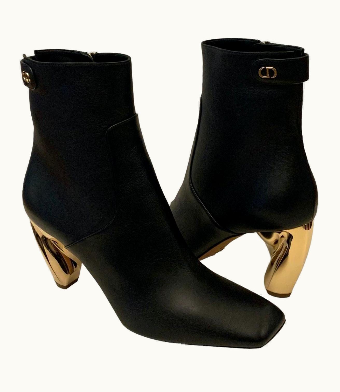 Dior Christian Dior S/S Rhodes Heeled Black Ankle Boots