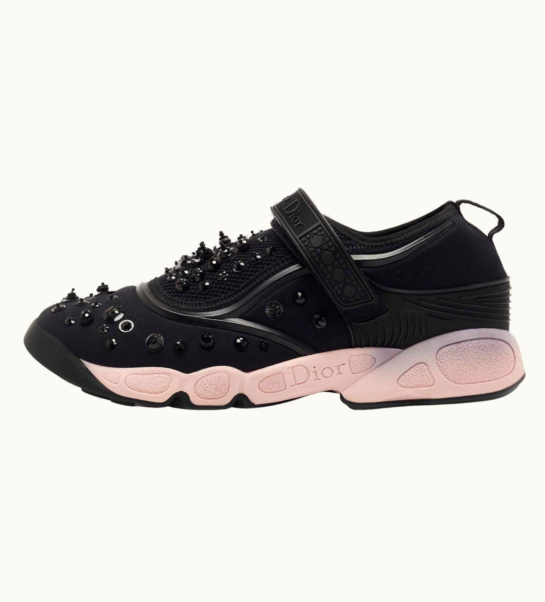 Dior Dior Black Mesh And Nylon Fusion Sneakers