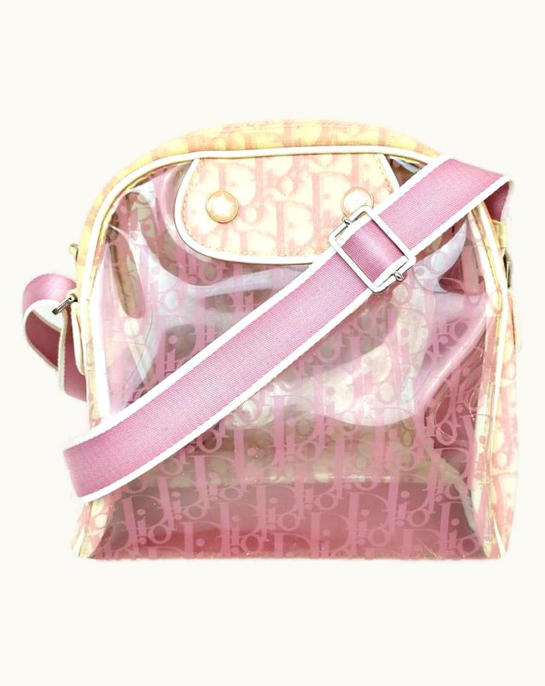 Dior Christian Dior Clear Pink Monogram Trotter Messenger Bag