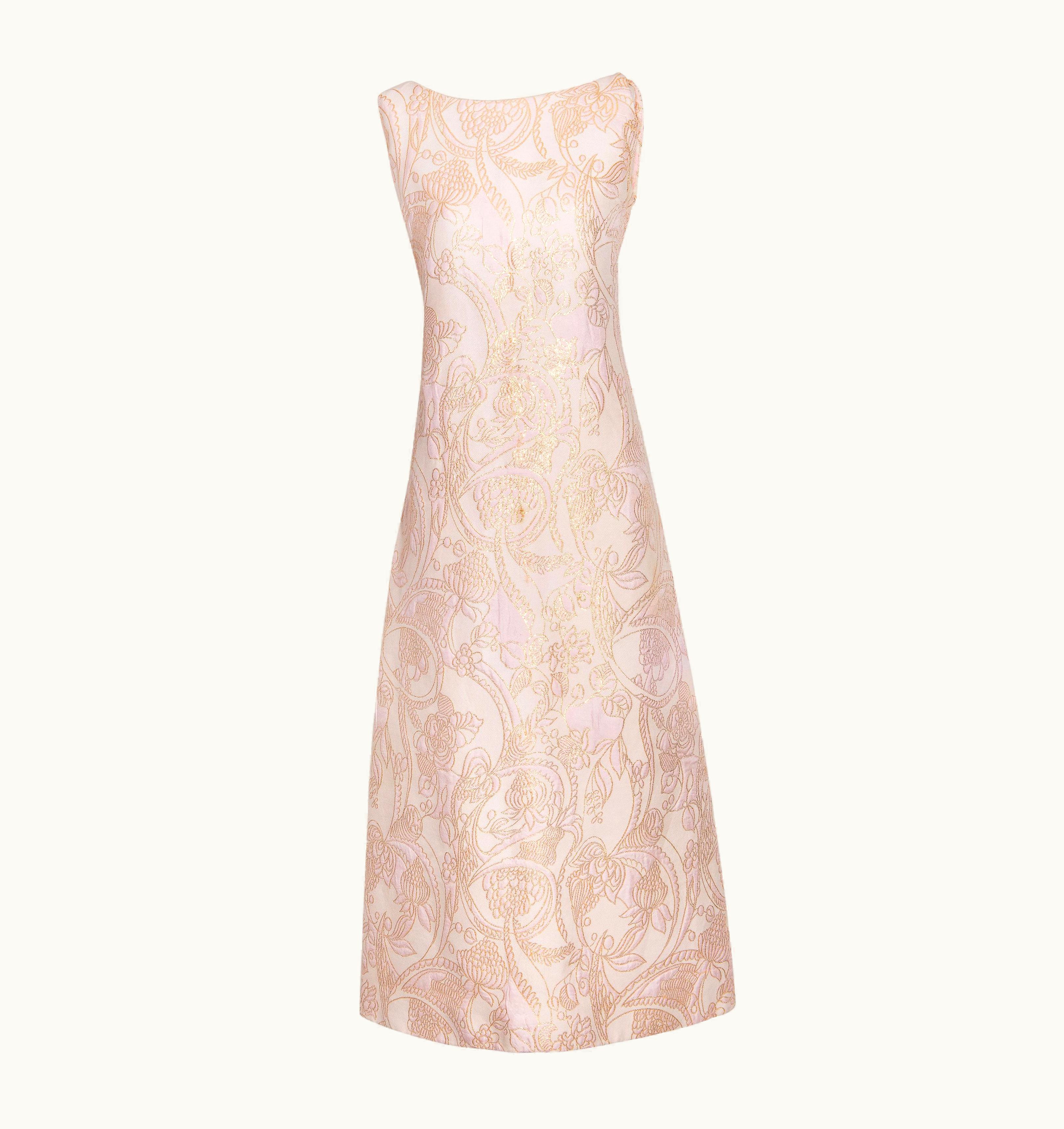 Dior AW 1966 Christian Dior Haute Couture Shift Dress With Floral Details