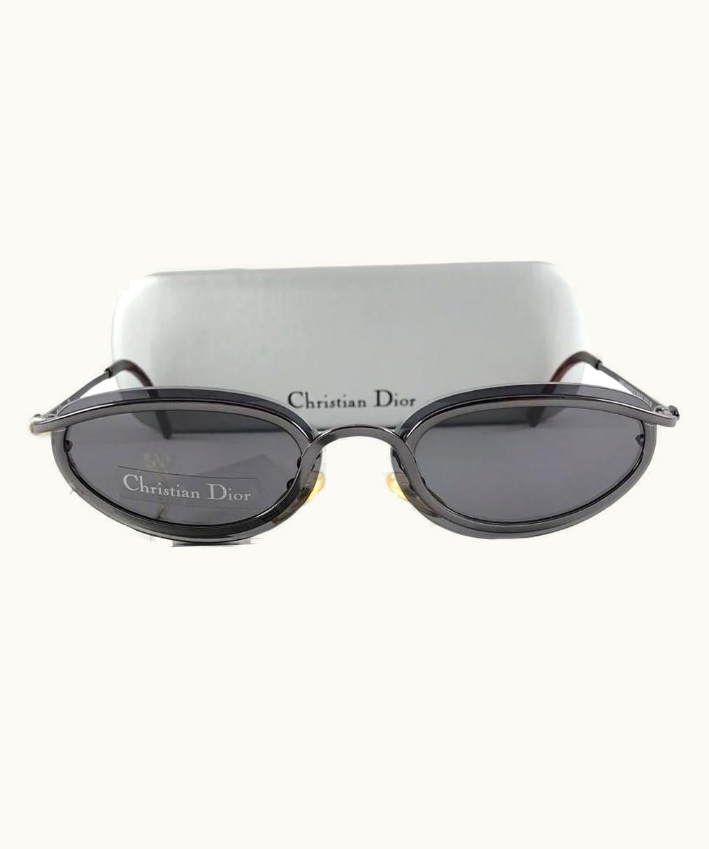 Dior Vintage Christian Dior Cd 2038 Metallic Silver Sunglasses 1990'