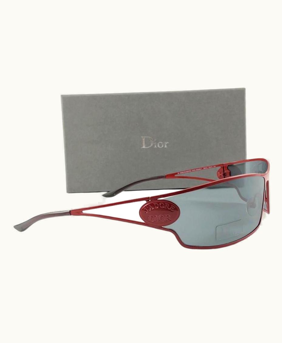 Dior Vintage Christian Dior J'Adore Burgundy Wrap Sunglasses Fall 2000 Y2k