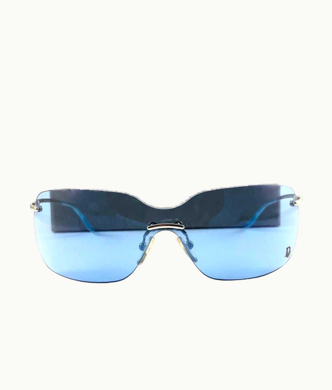 Dior Vintage Christian Dior Bowling Blue Bubble Wrap Sunglasses Fall 2000 Y2k