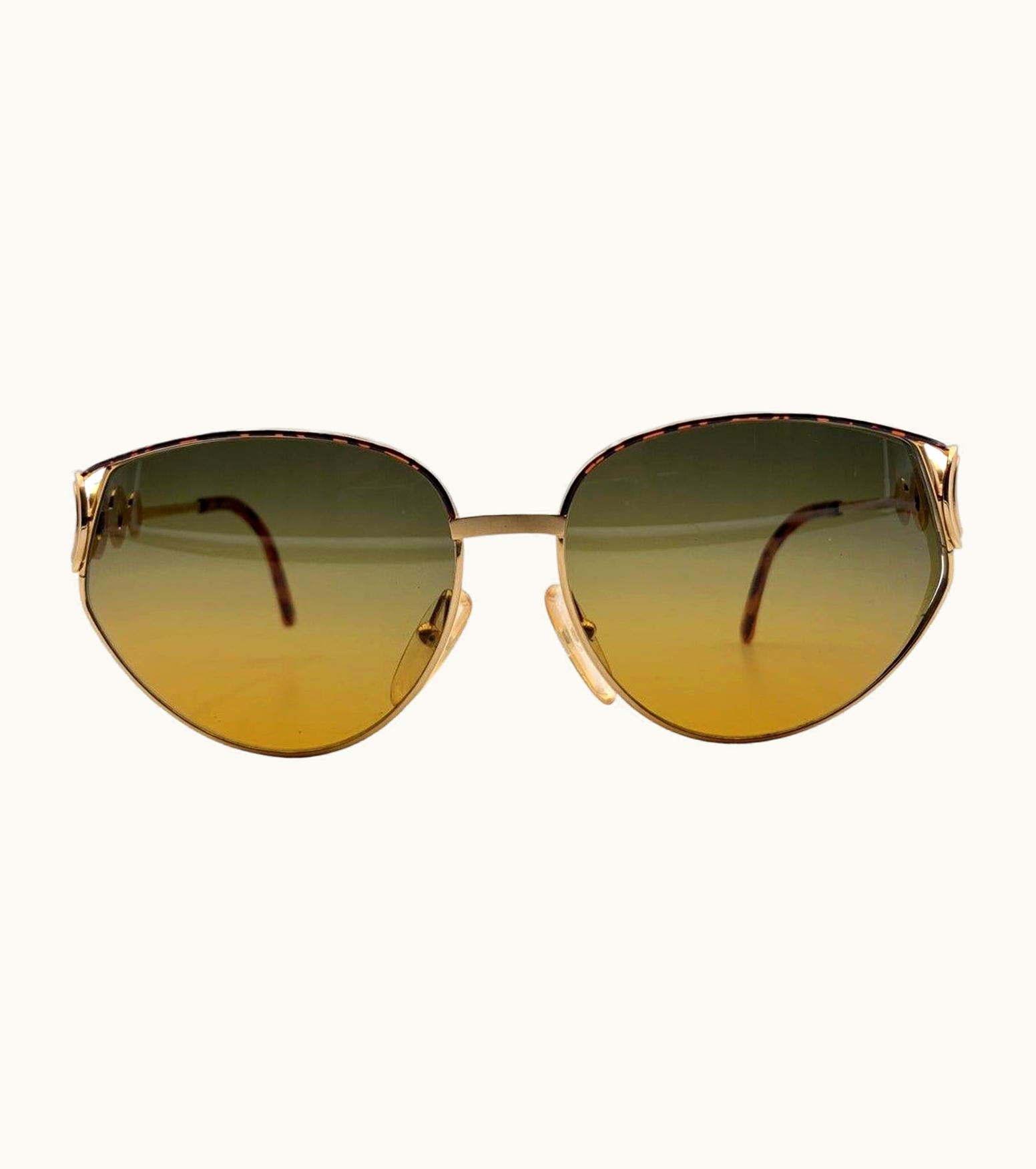 Dior Christian Dior Vintage Gold Metal Sunglasses