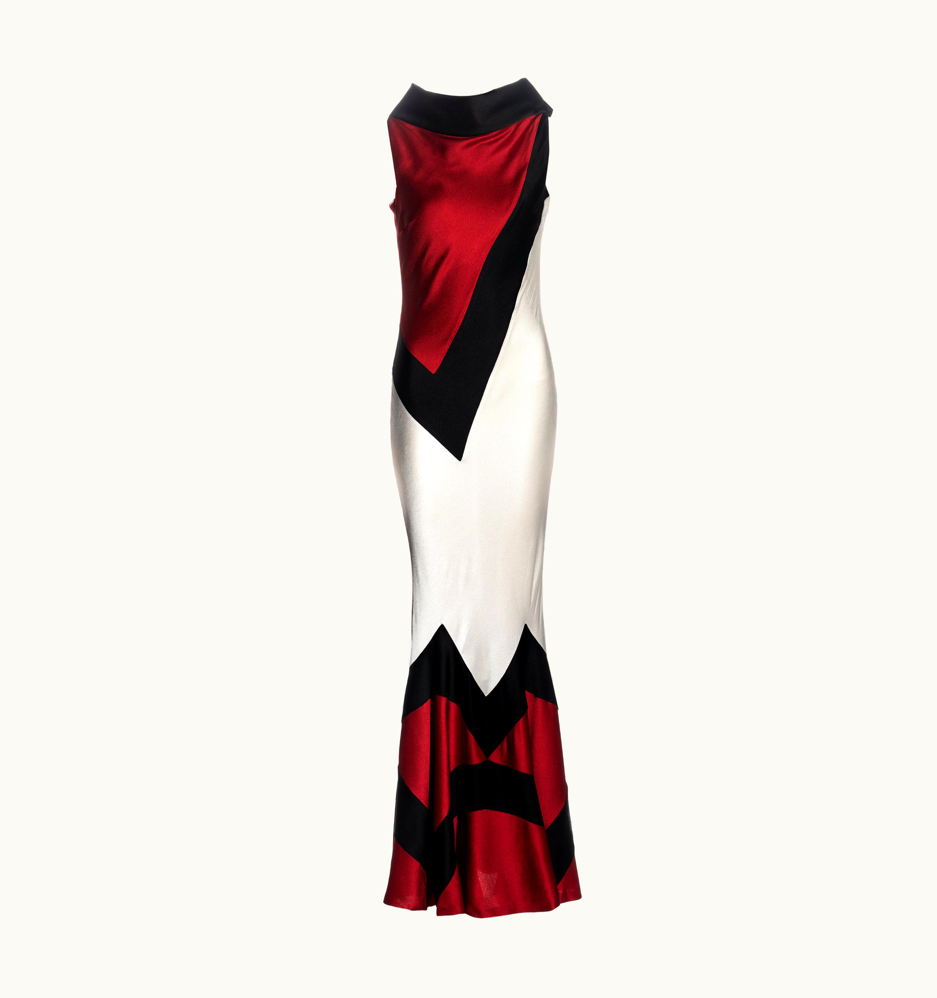 Dior Christian Dior By John Galliano Tricolour Bias-cut Evening Dress, S/S 1999