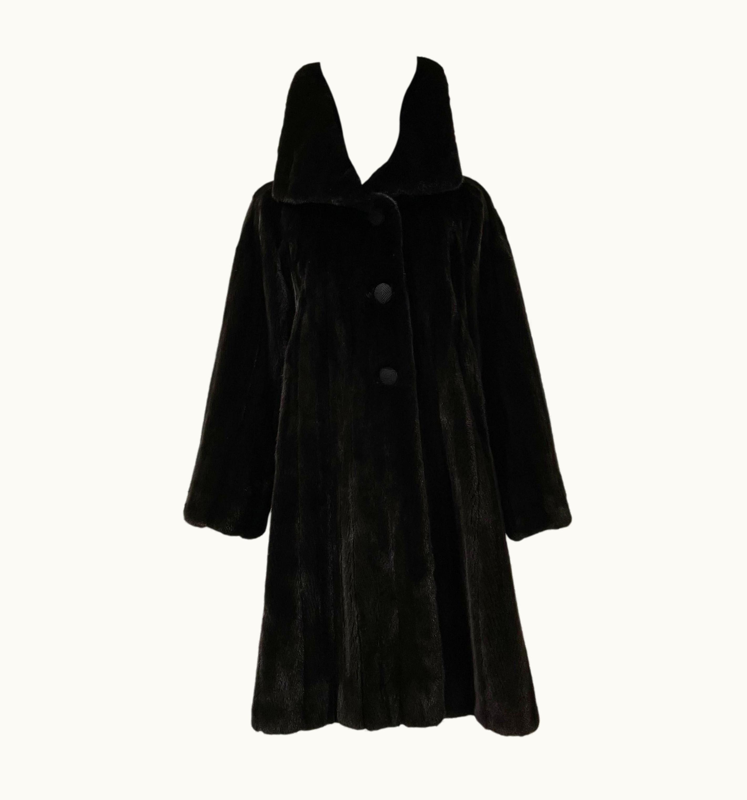 Dior Vintage C. 1999 Christian Dior By John Galliano Brown Mink Fur Swing Coat