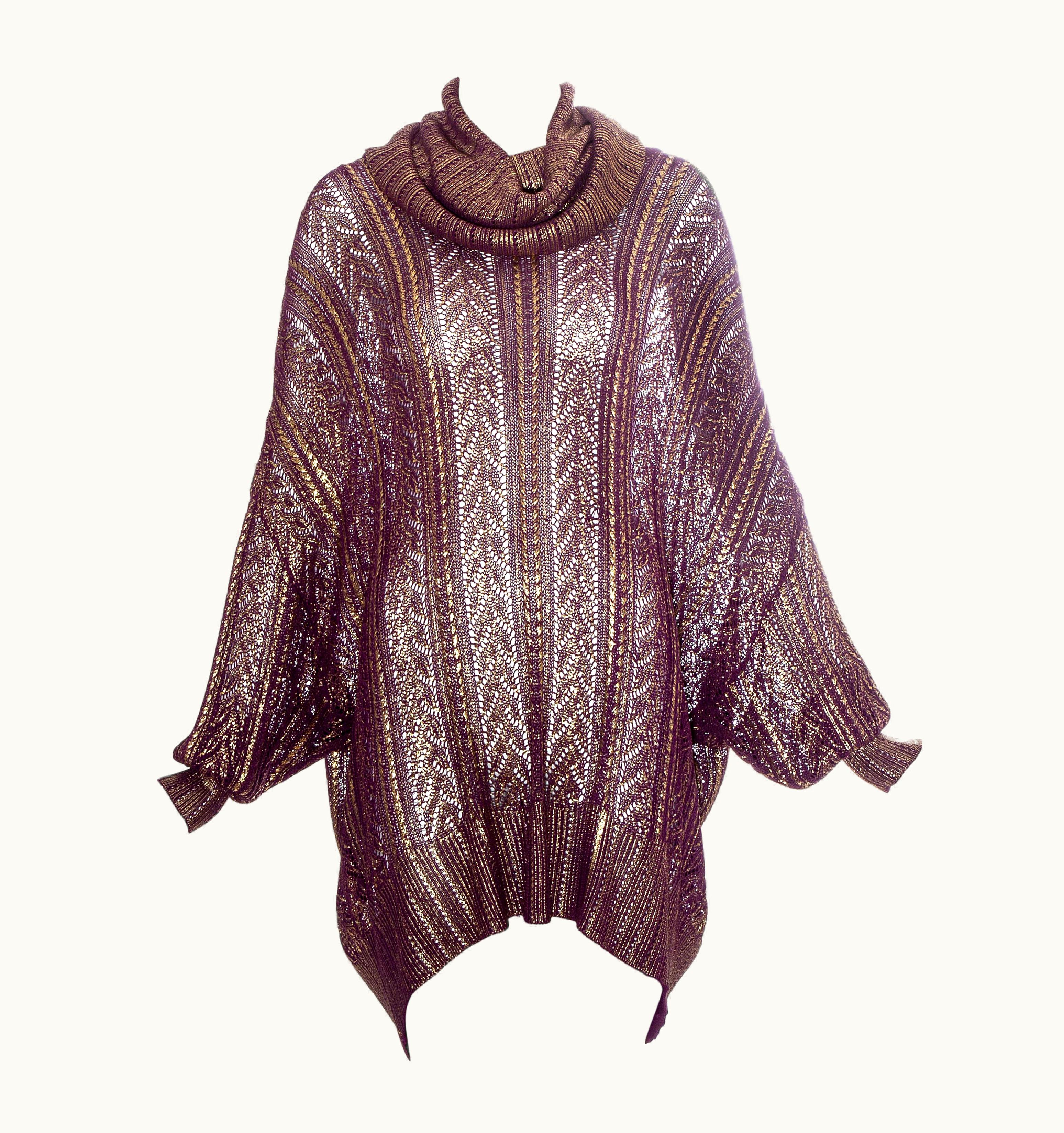 Dior Christian Dior By John Galliano Purple And Gold Knitted Sweater Dress, AW 1999