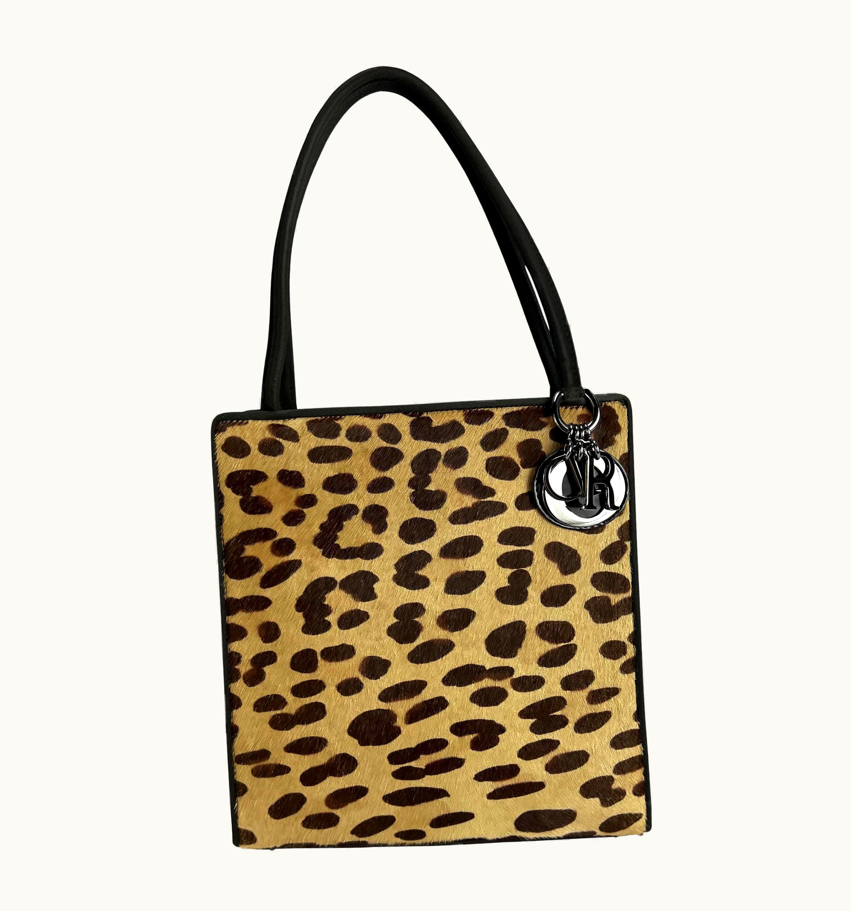 Dior AW 1999 Christian Dior By John Galliano Pony Hair Cheetah Print Lady Bag