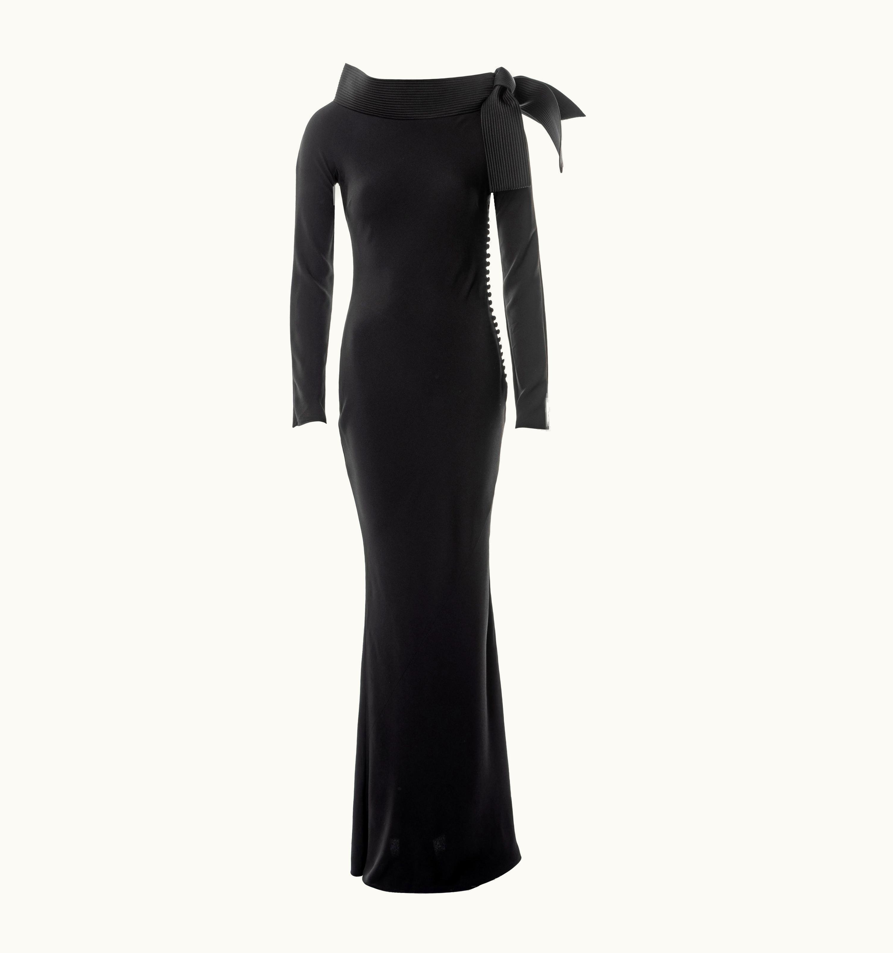 Dior Christian Dior By John Galliano Black Bias Cut Crêpe Evening Dress, AW 1999