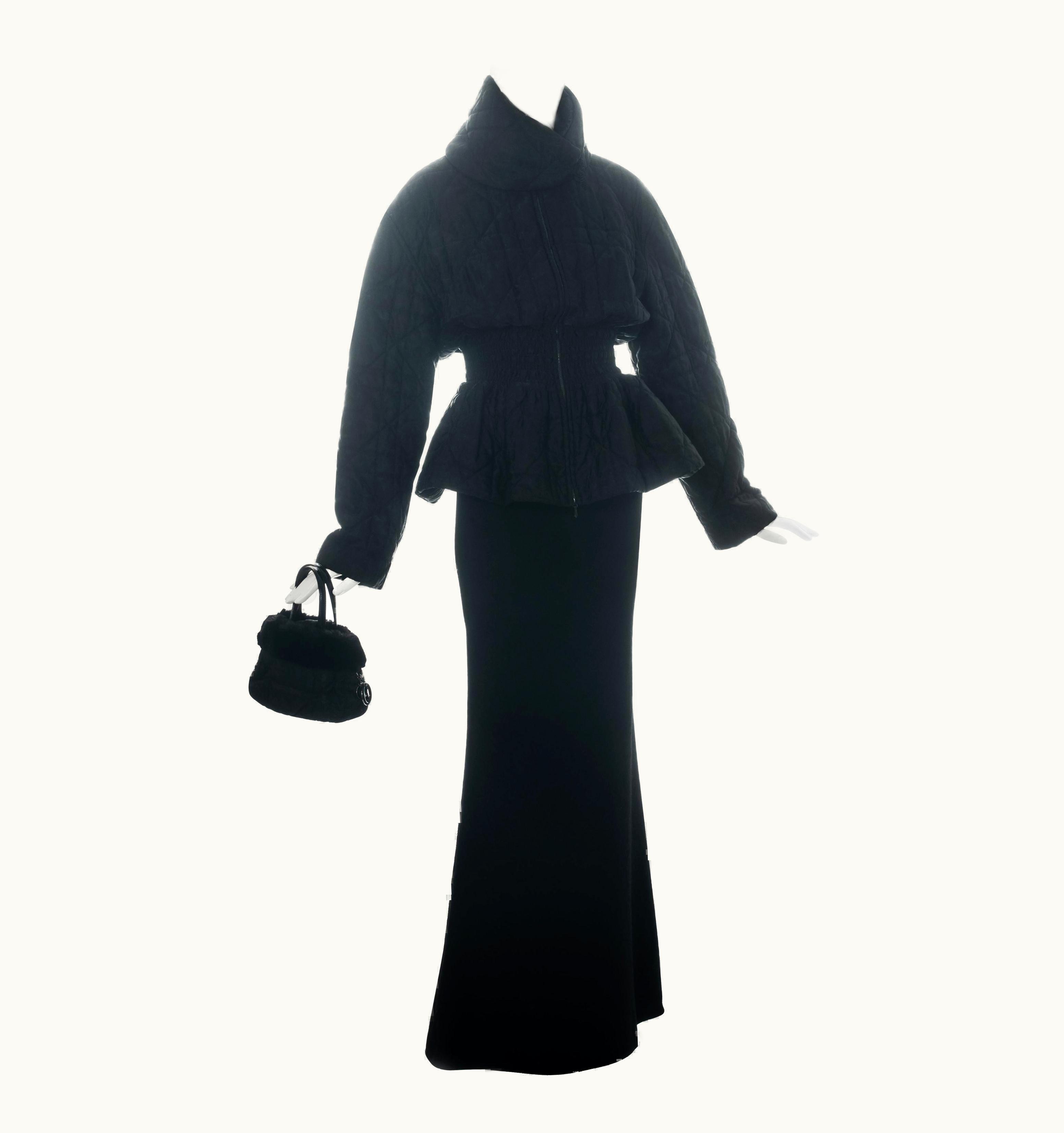 Dior Christian Dior Black Cannage Quilt Monogram 4 Piece Ensemble, AW 1998